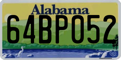 AL license plate 64BP052