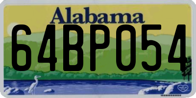 AL license plate 64BP054