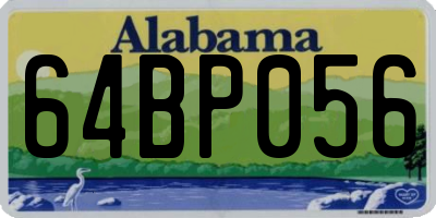 AL license plate 64BP056