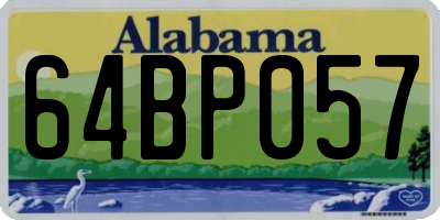 AL license plate 64BP057
