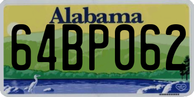 AL license plate 64BP062