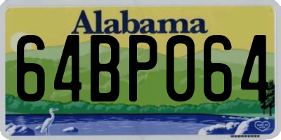 AL license plate 64BP064