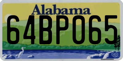 AL license plate 64BP065