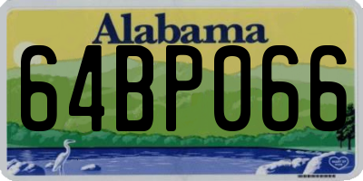 AL license plate 64BP066
