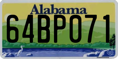 AL license plate 64BP071
