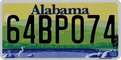 AL license plate 64BP074