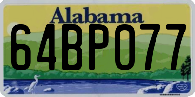 AL license plate 64BP077