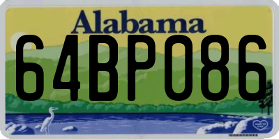 AL license plate 64BP086