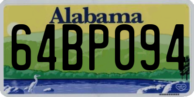 AL license plate 64BP094