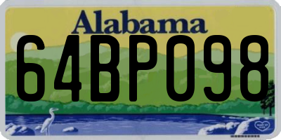 AL license plate 64BP098
