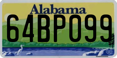 AL license plate 64BP099