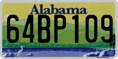 AL license plate 64BP109