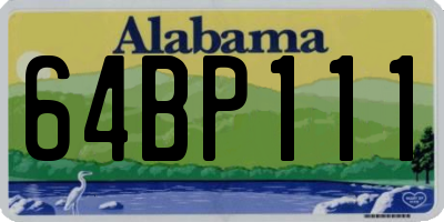 AL license plate 64BP111