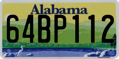 AL license plate 64BP112