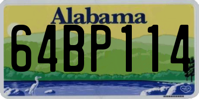 AL license plate 64BP114