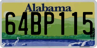 AL license plate 64BP115