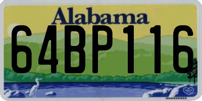 AL license plate 64BP116
