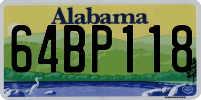AL license plate 64BP118