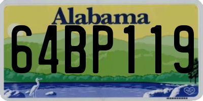 AL license plate 64BP119