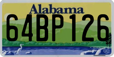 AL license plate 64BP126