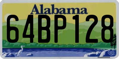 AL license plate 64BP128