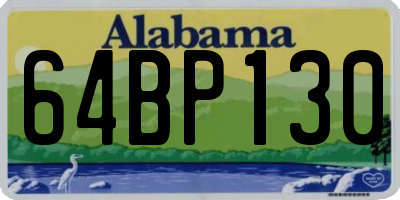 AL license plate 64BP130