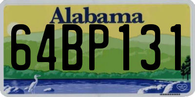AL license plate 64BP131