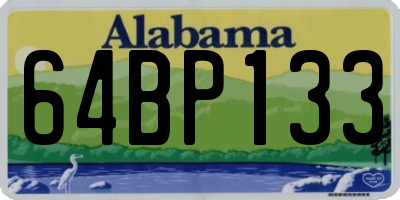 AL license plate 64BP133