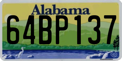 AL license plate 64BP137