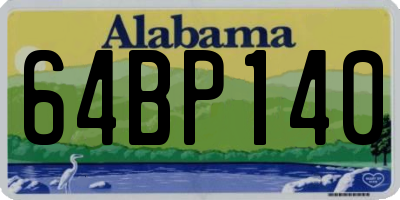 AL license plate 64BP140