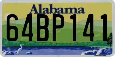 AL license plate 64BP141