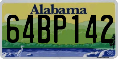 AL license plate 64BP142