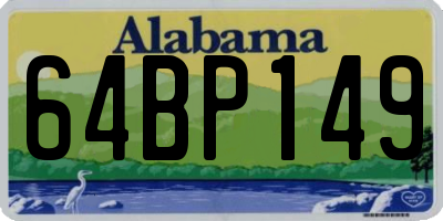 AL license plate 64BP149