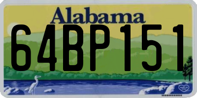 AL license plate 64BP151