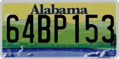 AL license plate 64BP153