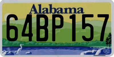 AL license plate 64BP157
