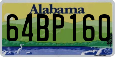 AL license plate 64BP160