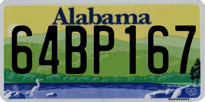 AL license plate 64BP167