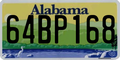 AL license plate 64BP168