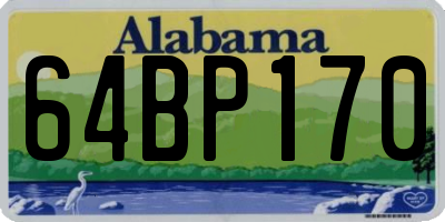 AL license plate 64BP170