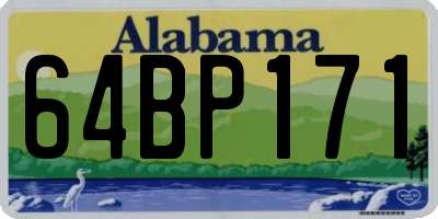 AL license plate 64BP171