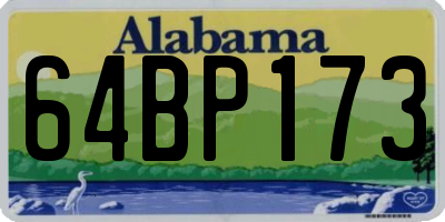 AL license plate 64BP173