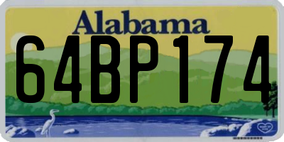AL license plate 64BP174