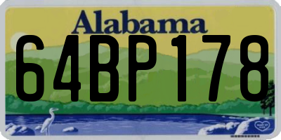 AL license plate 64BP178