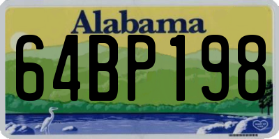 AL license plate 64BP198