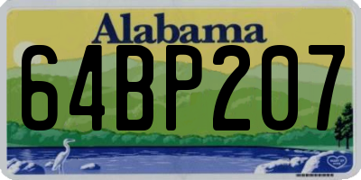 AL license plate 64BP207