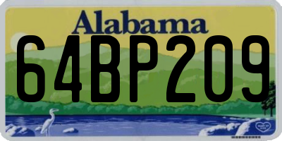 AL license plate 64BP209