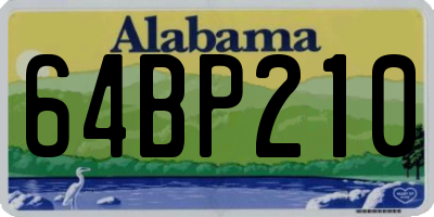 AL license plate 64BP210