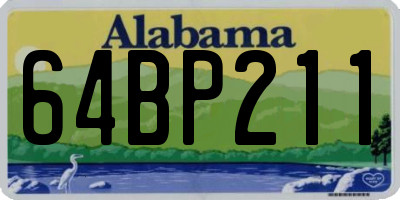 AL license plate 64BP211