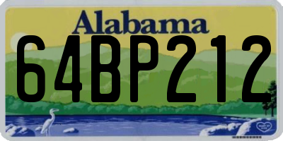 AL license plate 64BP212